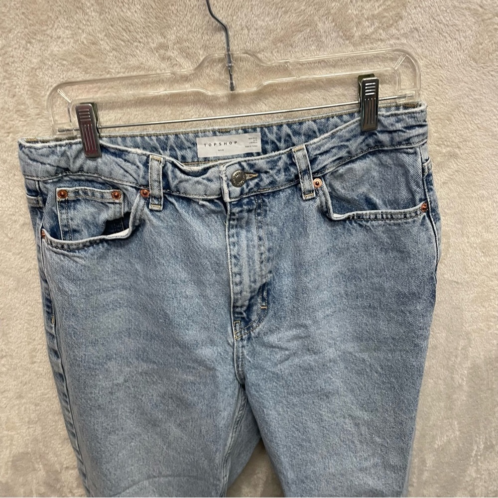 Topshop mom jeans distressed grunge women’s 32 - Picture 6 of 8